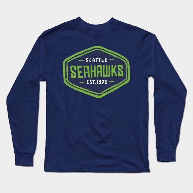 Seattle Seahaaaawks 11 Long Sleeve T-Shirt by Very Simple Graph